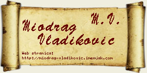 Miodrag Vladiković vizit kartica